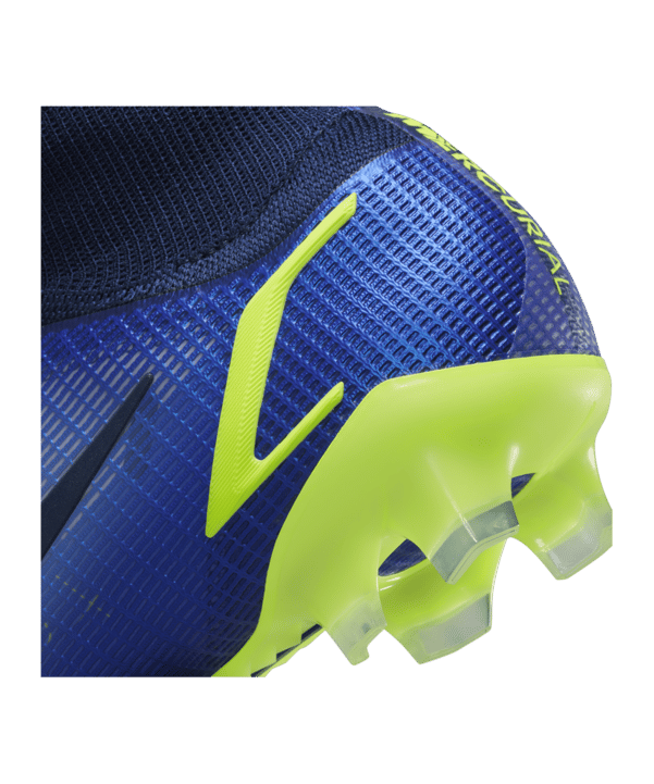 Nike Mercurial Superfly VIII Recharge Elite FG Blau Gelb F574 - blau