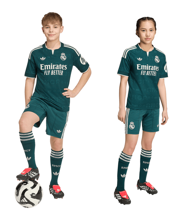 adidas Real Madrid Trikot Set Away 2026/2027 Kids - gruen