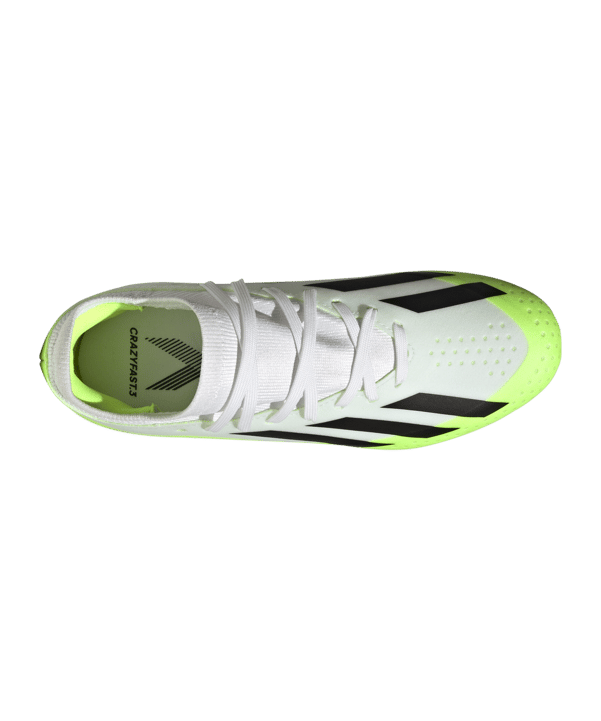adidas X Crazyfast.3 FG Crazyrush Kids Weiss Schwarz Gelb - weiss