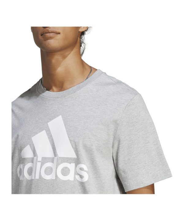 adidas Essentials Single Jersey Big Logo Tee Grey - grau