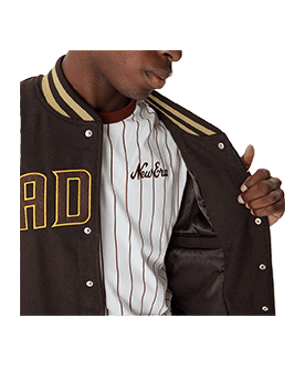 New Era MLB San Diego Padres Varsity Jacke Braun - braun