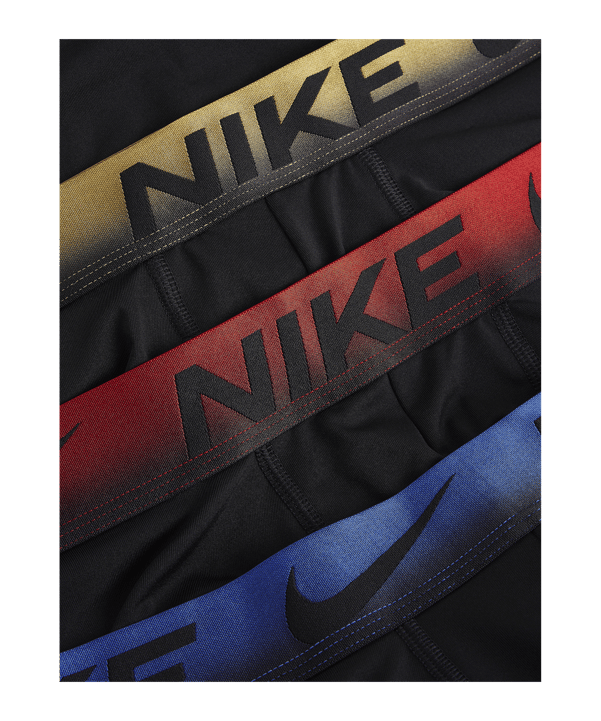 Nike Trunk 3er Pack Boxershort Schwarz FEXG - schwarz