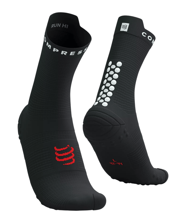 Compressport Pro Racing v4.0 Run High Socken Schwarz - schwarz