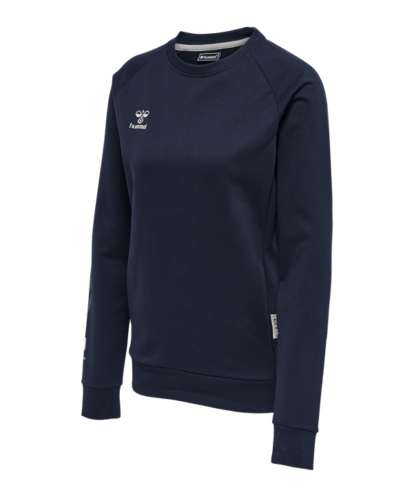 Hummel Move Grid Cotton Sweatshirt Damen Blau F7026 - blau