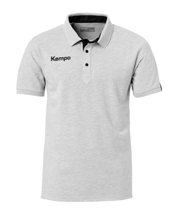 Kempa Prime Poloshirt Grau Schwarz F03 - grau