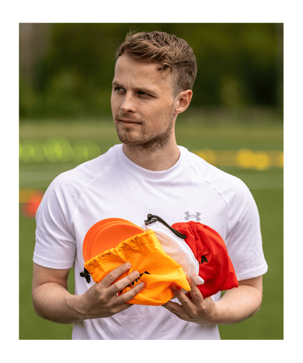 Cawila Gummi Markierungsscheiben 10er Set | rutschfeste Floormarker | 15cm | blau - blau