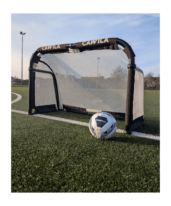 Cawila ACADEMY Aluminium Klapptor 120x80cm Weiss Schwarz - schwarz