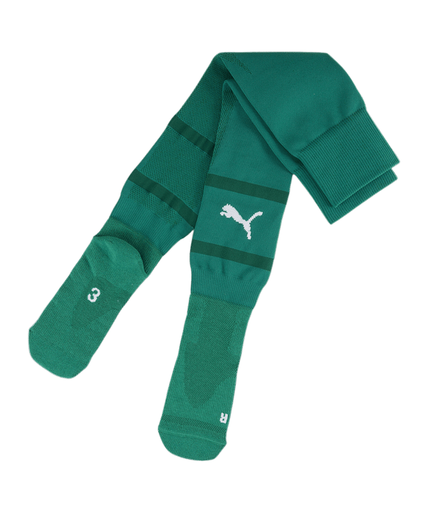 PUMA teamFINAL Strumpfstutzen Grün Weiss F05 - gruen