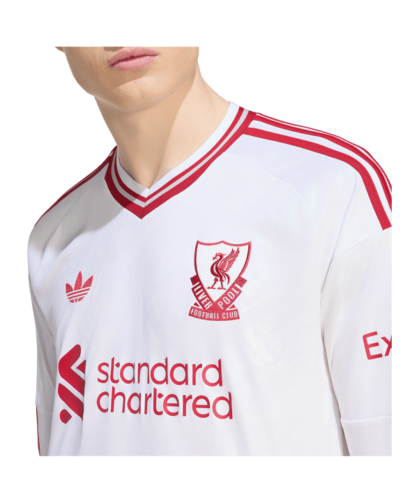 adidas FC Liverpool Trikot Langarm Away 2026/2027 Weiß - weiss