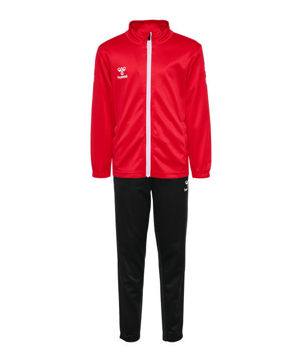 Hummel hmlLOGO Trainingsanzug Kids Rot Schwarz F3081 - rot