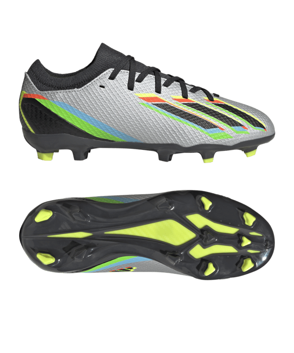 adidas X Speedportal.3 FG Kids Beyond Fast Silber Schwarz Gelb - silber