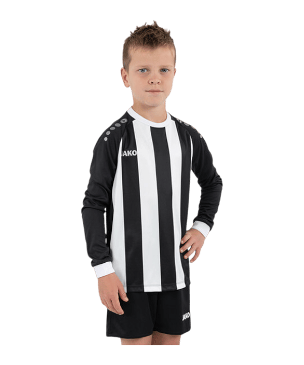 JAKO Inter Trikot langarm Kids Schwarz Weiss F814 - schwarz