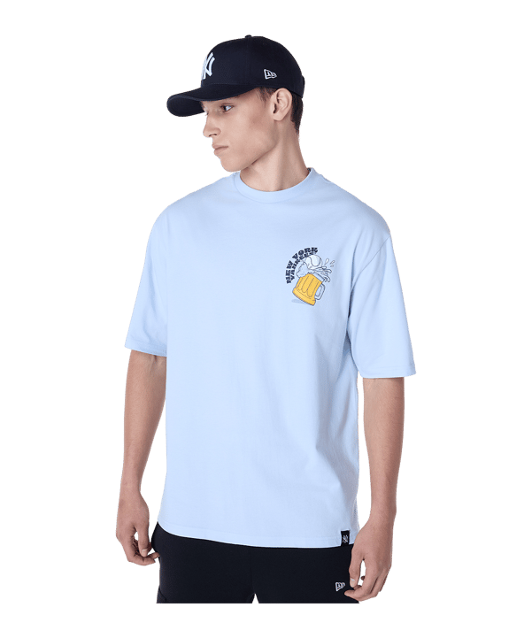 New Era MLB New York Yankees Food Graphic Oversized T-Shirt Blau - blau