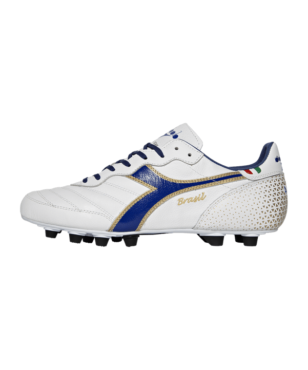 Diadora Brasil Made in Italy OG FG Weiss Blau Gold FD0953 - weiss