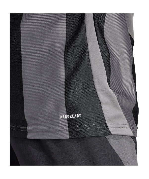 adidas Striped 24 Trikot Grau Schwarz - mehrfarbig