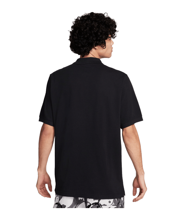 Nike Club Poloshirt Schwarz Weiss F010 - schwarz