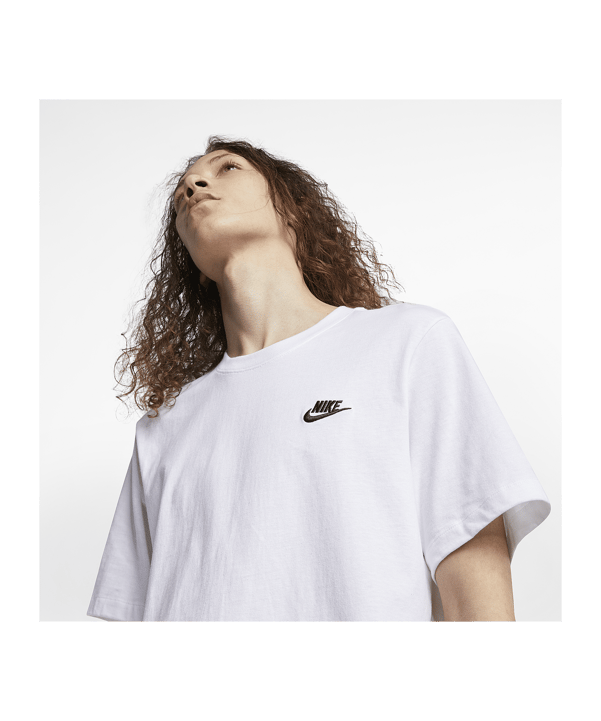 Nike Club T-Shirt Weiss Schwarz F101