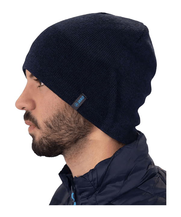 JAKO Knitted Capuchon Bleu C09 - bleu