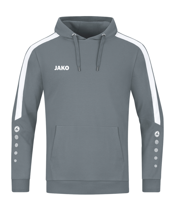 JAKO Power Hoody Grau Weiss F840 - grau