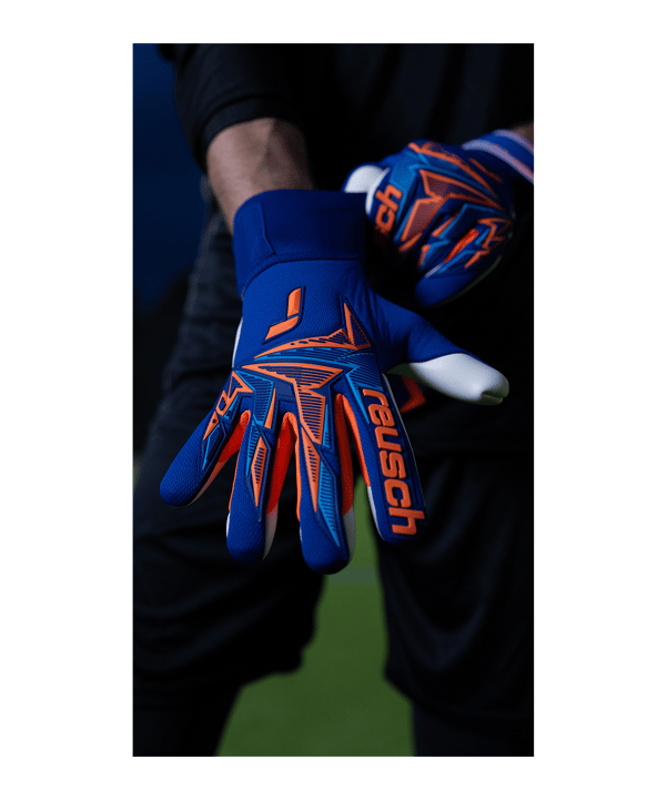 Reusch Attrakt Freegel Fusion Goaliator Torwarthandschuhe Blau - blau