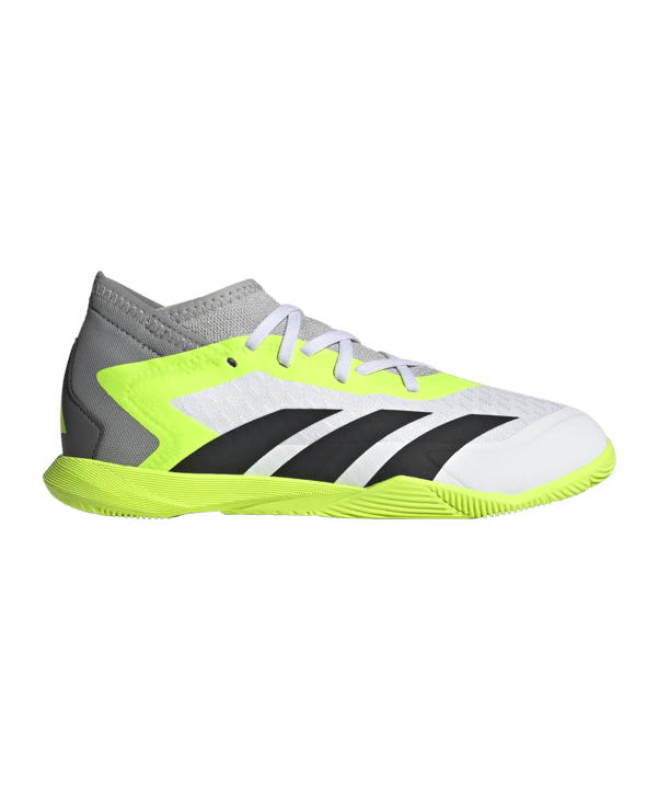 adidas Predator Accuracy.3 IN Halle Crazyrush Kids Weiss Schwarz Gelb - weiss