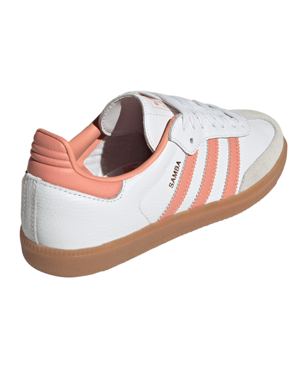 adidas Originals Samba OG Damen Weiss Rot Beige - weiss