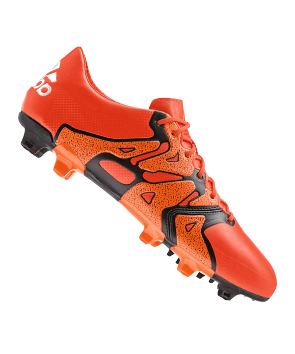 adidas X 15.1 FG Leder Orange Schwarz - orange