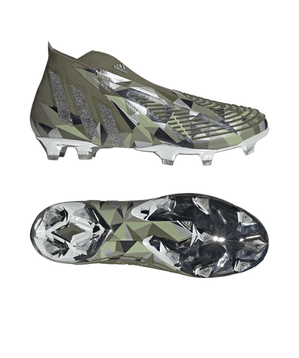 adidas Predator EDGE+ CRYSTAL FG Silber - gruen