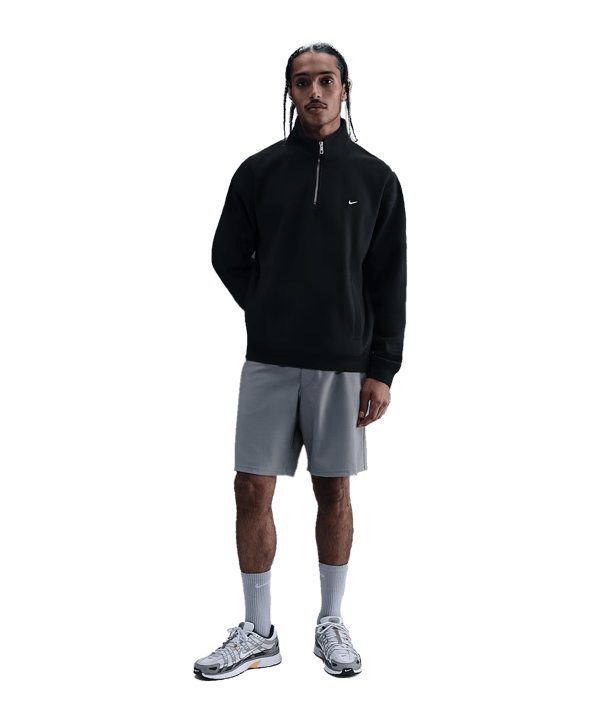 Nike Solo Swoosh Sweatshirt Schwarz F010 - schwarz