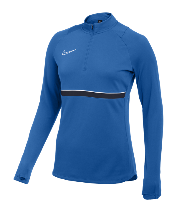 Nike Academy 21 Drill Top Damen Blau Weiss F463 - blau