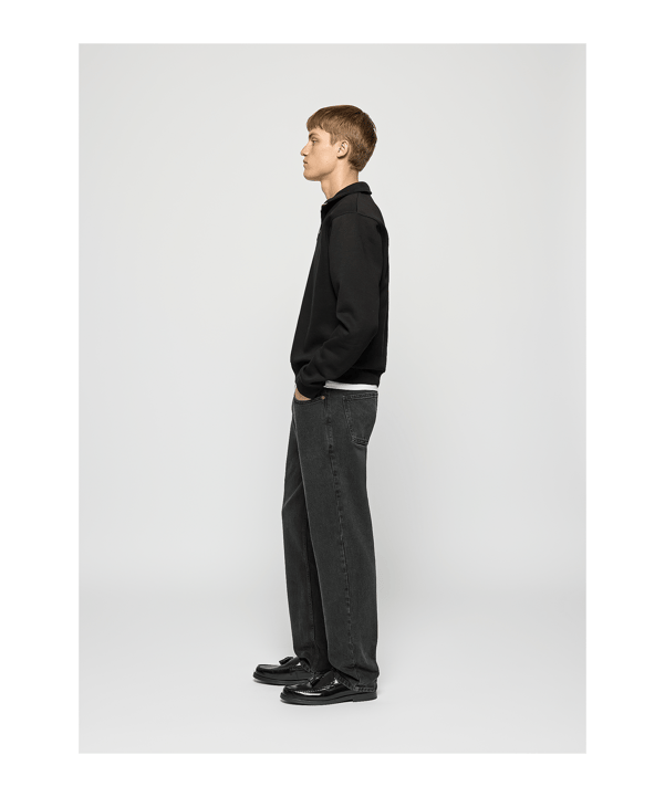 Burocs Essential Mock Neck Sweatshirt Schwarz - schwarz