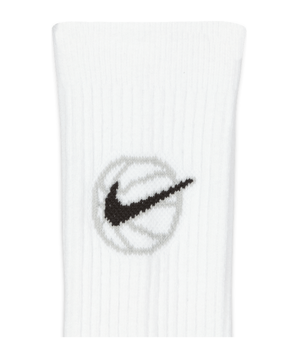 Nike Everyday Crew Socken Weiss Schwarz F100 - weiss