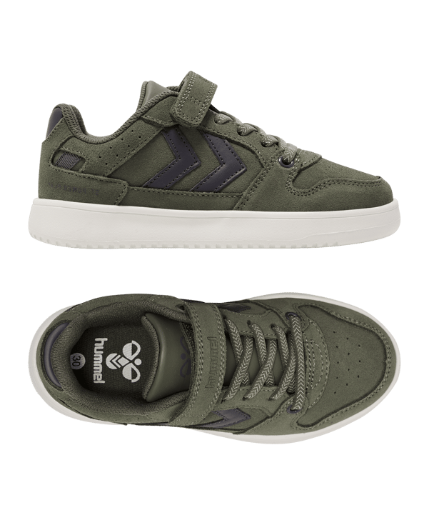 Hummel St. Power Play Suede Sneaker Kids Grün F6002 - gruen