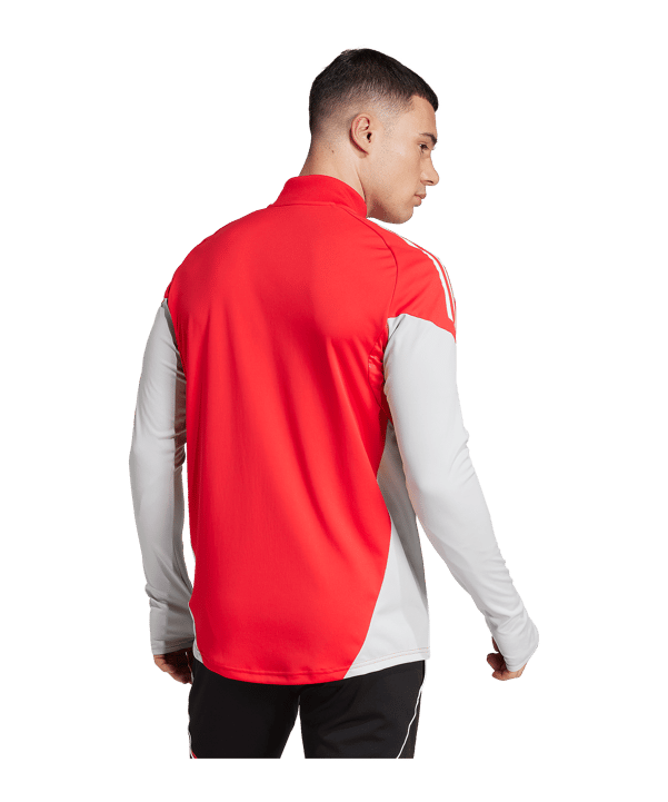 adidas Tiro 25 Competition Zip Top  Rot Grau - rot