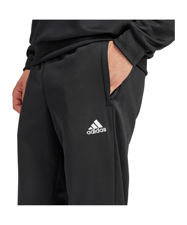 adidas Hooded Freizeitanzug Schwarz - schwarz