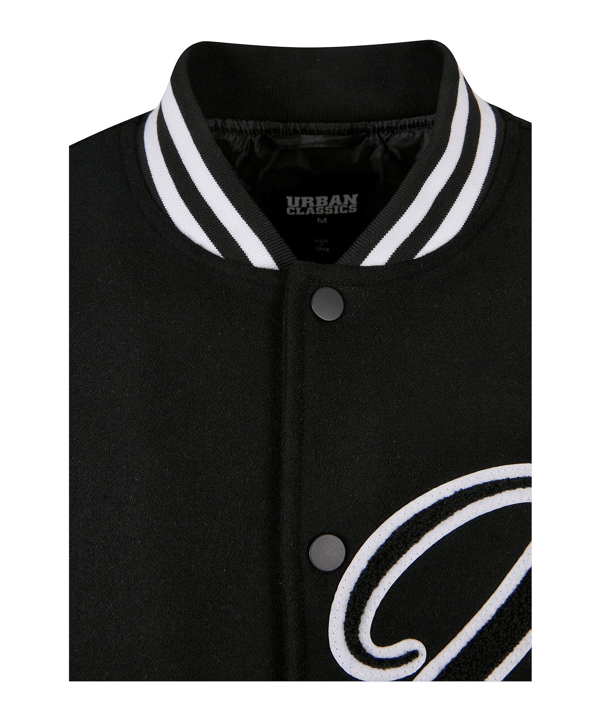 Urban Classic Big U College Jacke Schwarz - schwarz