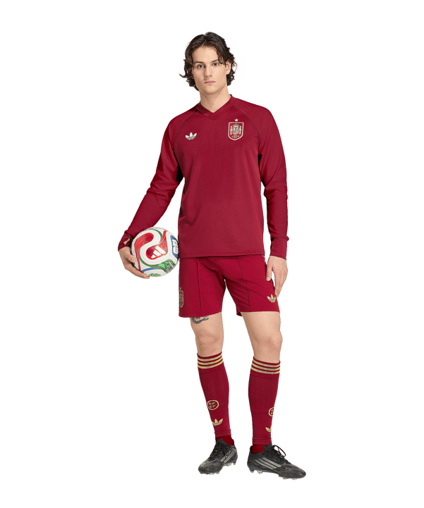 adidas FEF Spanien Prematch Sweatshirt WM 2026 Rot - rot