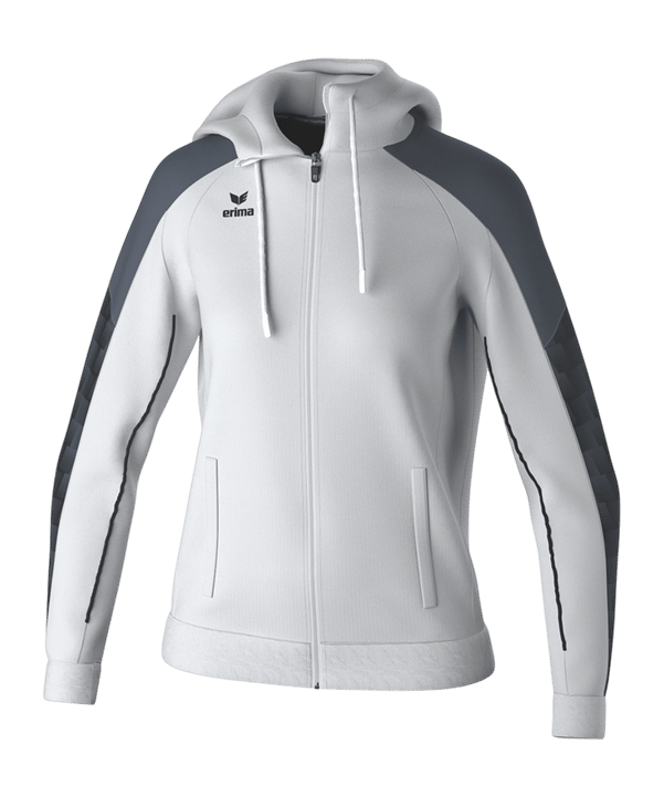 Erima Evo Star Kapuzenjacke Damen Weiss - weiss