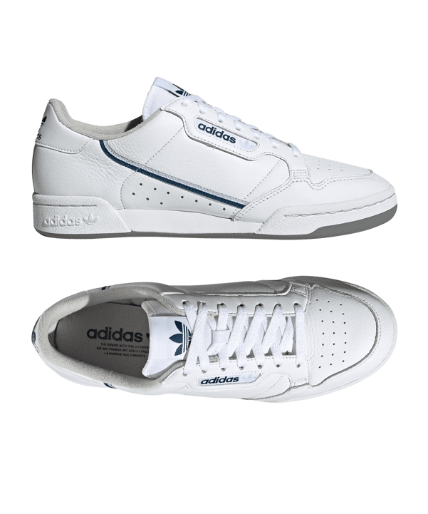 adidas Originals Continental 80 Sneaker Weiss Blau - weiss