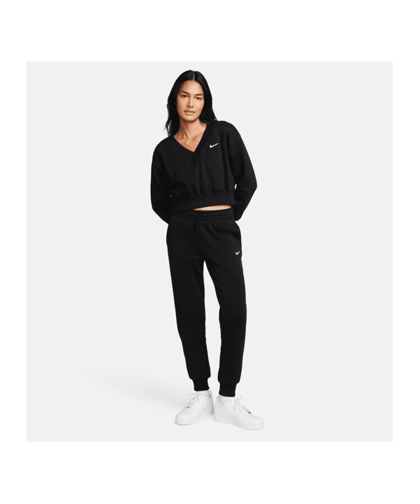 Nike Phoenix Fleece Mid Rise Jogginghose F010 - schwarz