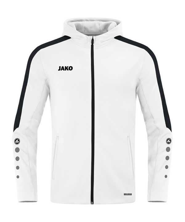 JAKO Power Kapuzenjacke Weiss Schwarz F000 - weiss