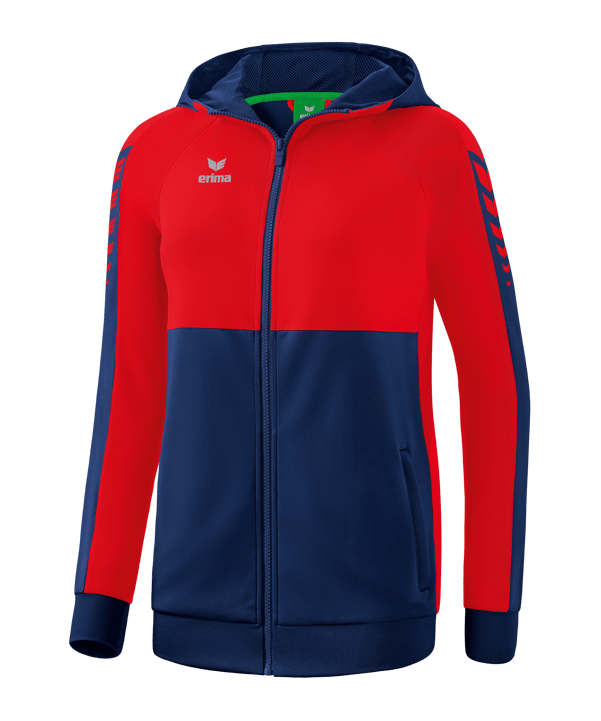 Erima Six Wings Kapuzenjacke Damen Dunkelblau - blau