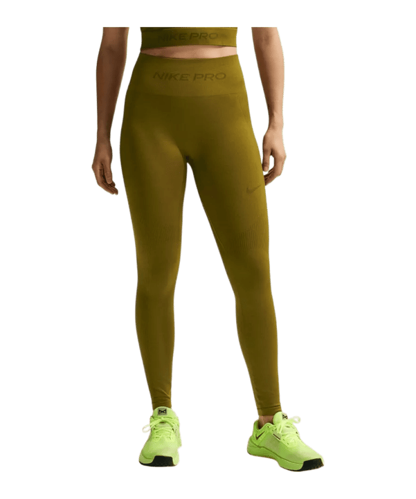 Nike Seamless High Rise 7/8 Leggings Donna Verde C368 - verde