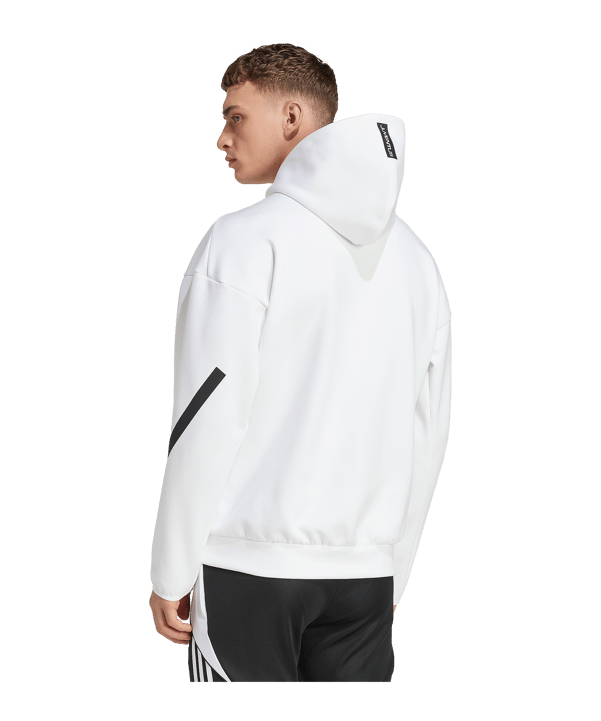 adidas Juventus Turin Anthem Kapuzenjacke Weiß - weiss
