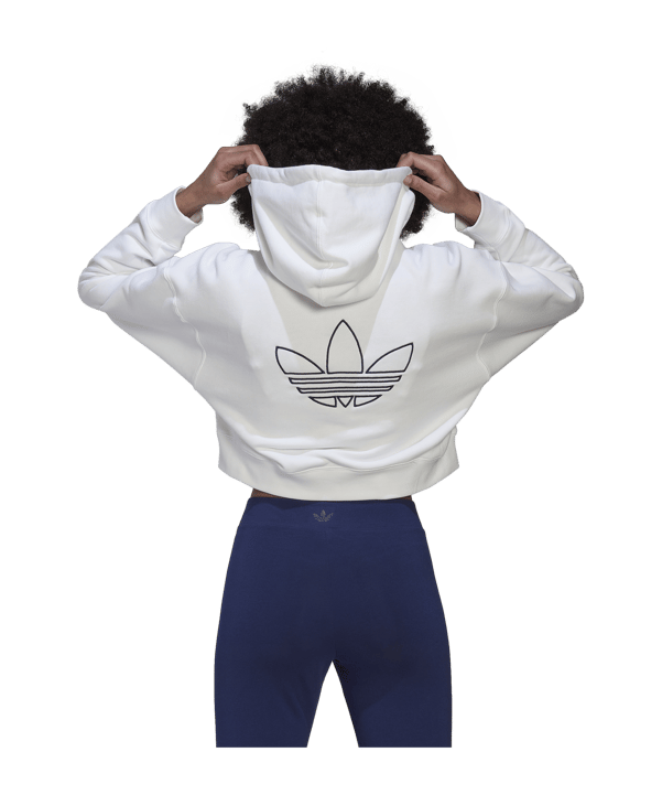 adidas Originals Crop Hoody Damen Weiss - weiss
