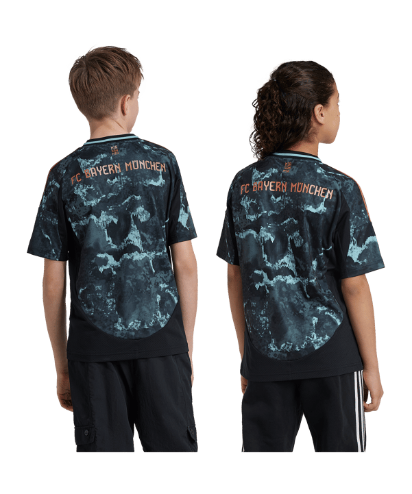 adidas FC Bayern München Trikot Away 2024/2025 Kids Schwarz - schwarz