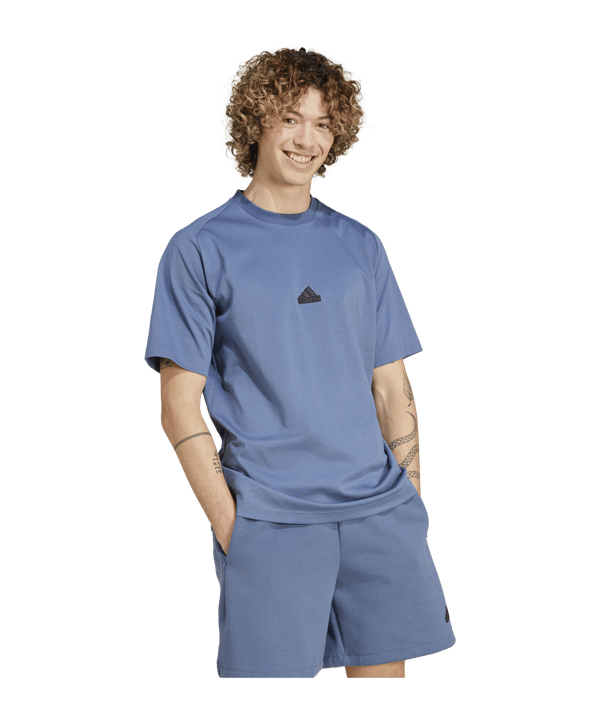 adidas Z.N.E. T-Shirt Blau - blau