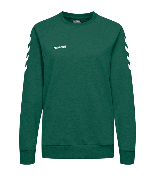 Hummel Cotton Sweatshirt Damen Grün F6140 - gruen