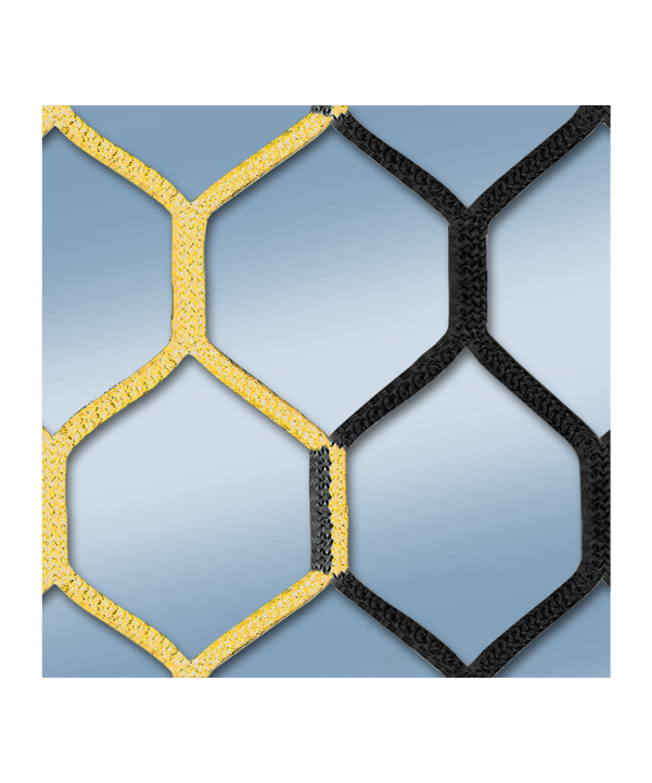 Cawila Tornetz HEXA 5,15x2,05m | Tiefe 0,8x1,5m | Maschenweite 12cm | Stärke 4mm | gelb/schwarz - gelb