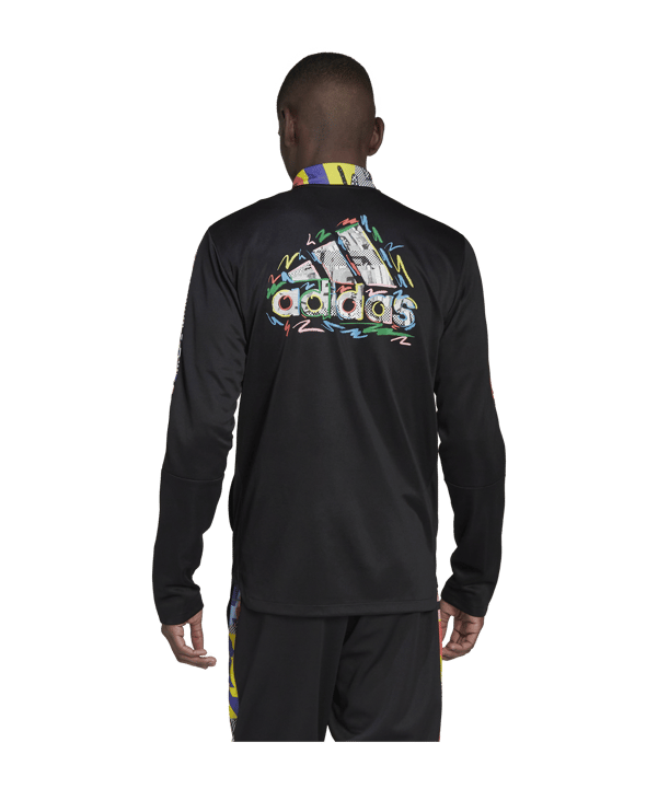 adidas Tiro Pride Trainingsjacke Schwarz Weiss - schwarz